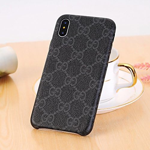 ZLTDZ iPhone X Case, New Elegant Luxury PU Leather Classic Style Cover Case Cover Case For iPhone X (Color : Black)