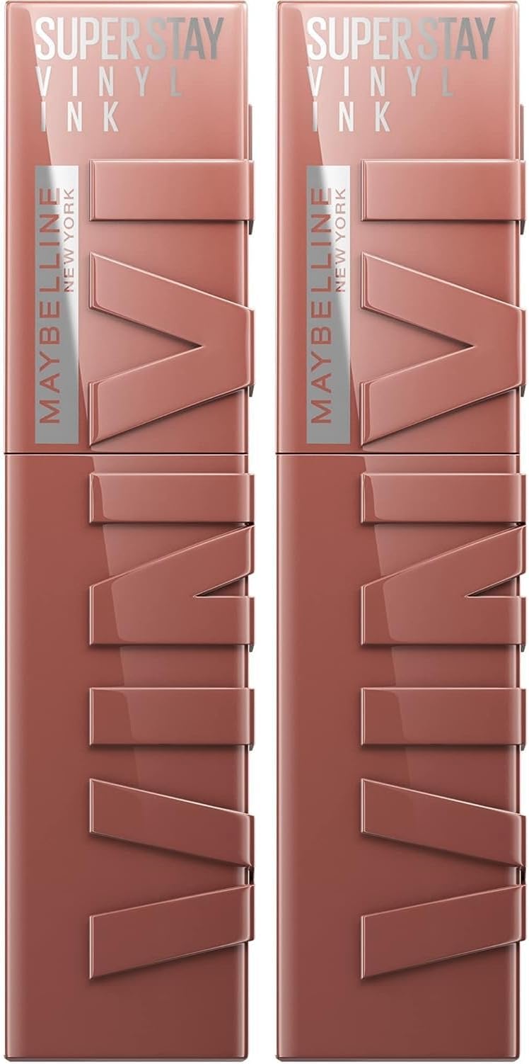 Maybelline SuperStay Vinyl Ink Lip Colour 120 Punchy Pack of 2 Long Wear