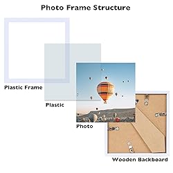 JCJMY 6x6 Picture Frame White for Wall Hanging or