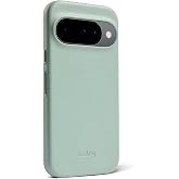 Bellroy Phone Case, Compatible with Google Pixel 10 and 10 Pro - Eucalyptus | Slim leather phone case for Google Pixel 10 and 10 Pro with a soft microfiber lining and full access to buttons and ports