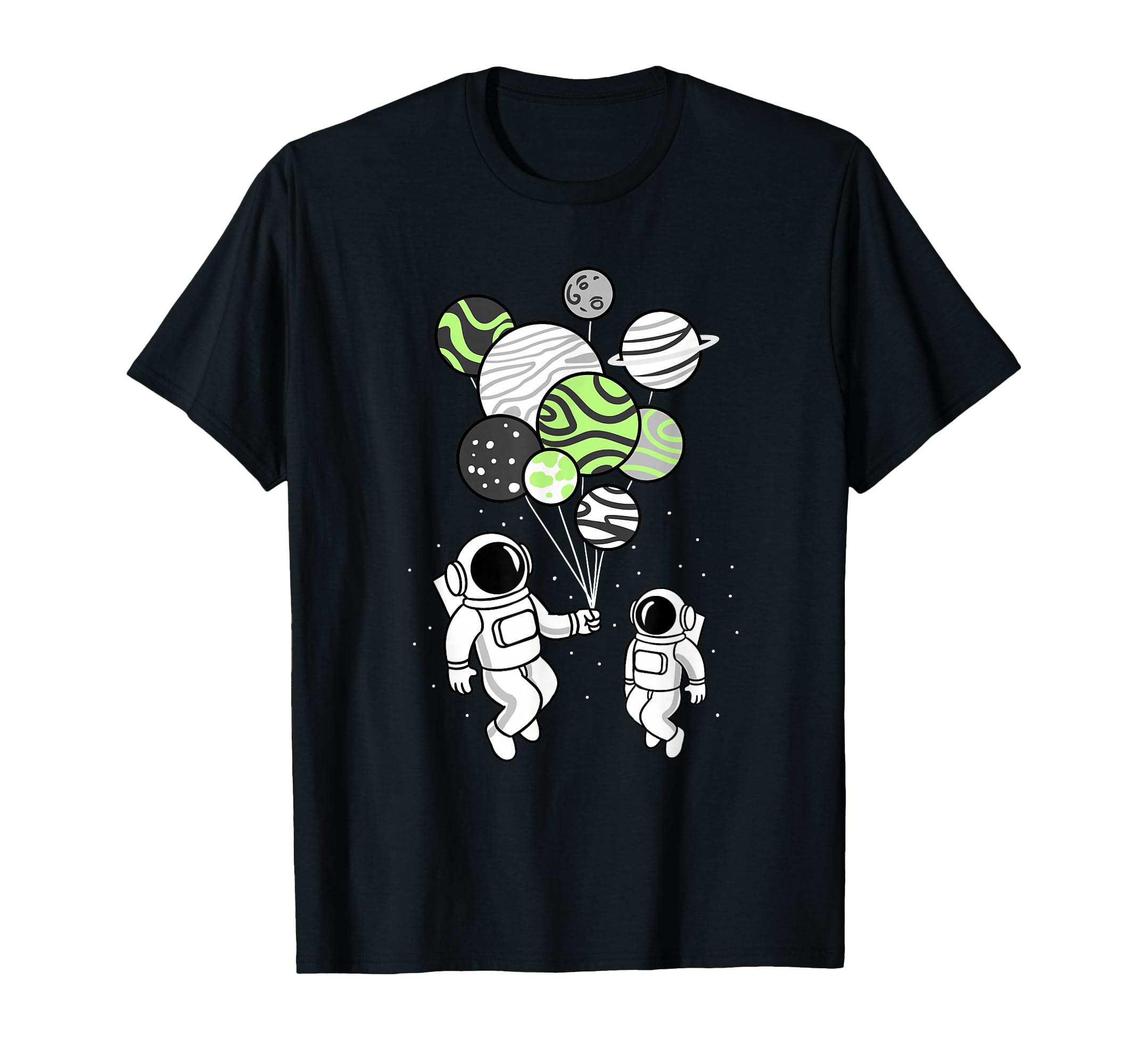 Astronaut Holding Agender Planet Balloons Agender Pride T-Shirt