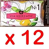 Via Mercato Italian Soap Bar (200g), No. 1 - Bergamot, Patchouli and Rosewood CASE OF 12
