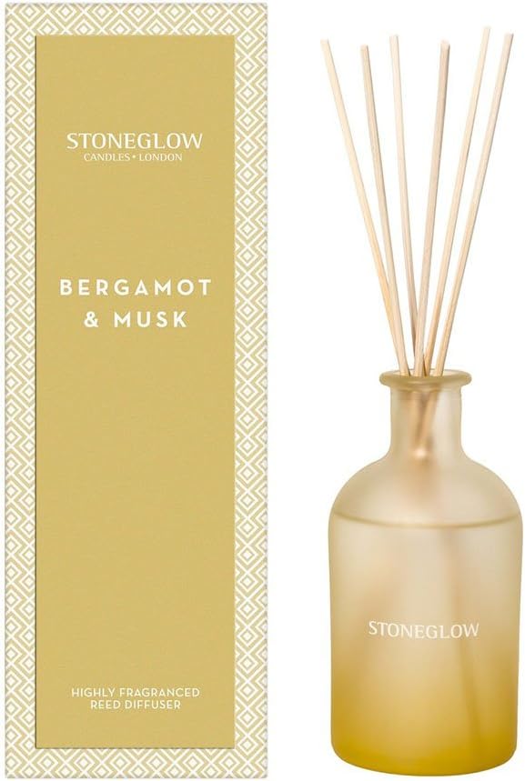 StoneGlow Seasonal Collection Geometric - Bergamot & Musk True Decadence Reed Diffuser (6136)
