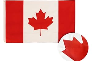Canada Deluxe Super Tough Made Heavy Duty Canada Flag 420D 2 X 3 Heavy Duty Flag - Vivid Color and Four Rows Stitches For Fly