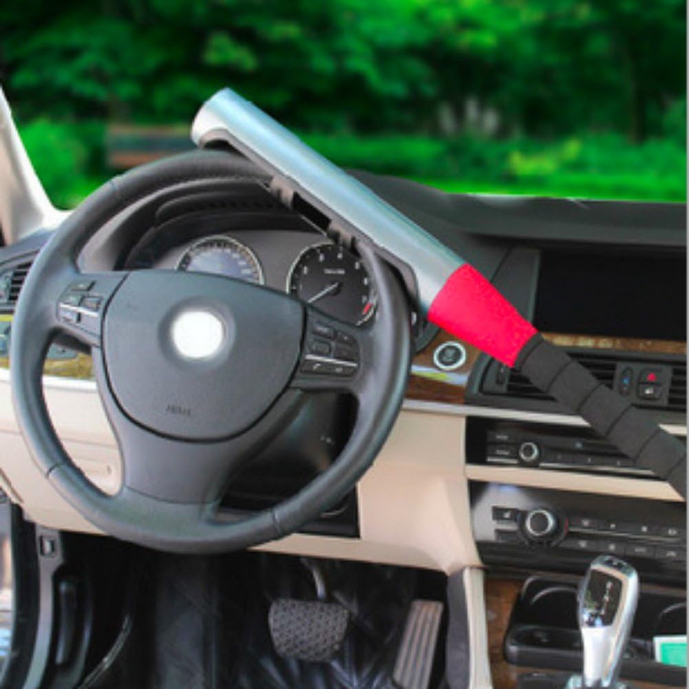 Genovation Car Steering Wheel Lock, Pedal to Steering Wheel Lock, Anti-Theft Alarm Device Tool