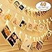 Yeeteching Photo Clip String Light, 17FT Fairy String Lights with 40 Clear Clips Battery Operated for Hanging Pictures,Birthday Party,Dorm Bedroom (USB Clip Lights)