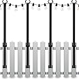 Mutovlin 24Pack String Light Poles,5 Ft Light Poles for Outside String Lights,Outdoor Lights Pole with Fork,Metal Poles Stand for Patio Deck Backyard