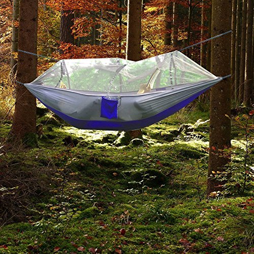 image for Camping Hammock, TechCode Mosquito Net Outdoor Travel Bed Lightweight 