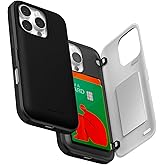 GOOSPERY Magnetic Door Bumper Compatible with iPhone 16 Pro Case, Card Holder Wallet Easy Magnet Auto Closing Protective Dual Layer Sturdy Phone Back Cover - Black