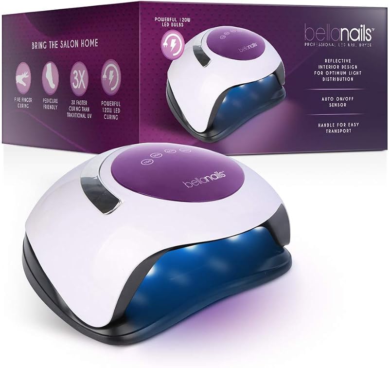 Professional 120W LED Gel Nail Lamp Dryer 4 Timer Settings White