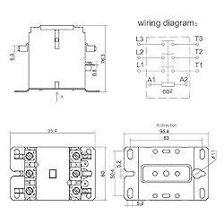 VEXUNGA 3 Pole 40 Amp 120 VAC Coil AC contactor 3P