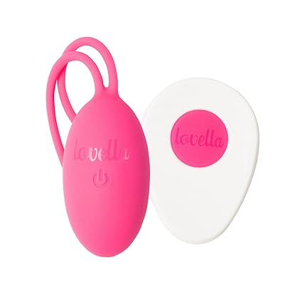 Vibro Ei mit Fernbedienung Pink, 10 Vibrationsmodi, Wiederaufladbar, Silikon Paar-Toy, für sie - Lovella