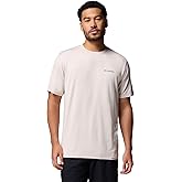 Columbia Mens Kwick Hike Back Graphic Short Sleeve Tee, Dark Stone Heather/Linescape, X-Large
