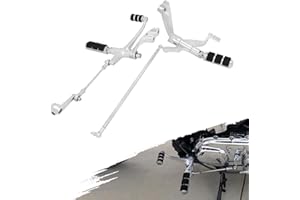 TESOROMOTOR Motorcycle Forward Controls Complete Kit Foot Pegs Linkage Levers Fit For Harley Sportster XL 1200 2004-2013 Custom Roadster Low Nightster Forty Eight 883 Iron Superlow (Chrome, For 2004-2013)