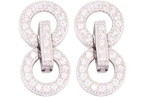 Zerodeko 2pcs Sterling Silver DIY Necklace Bracelet Clasps Connector Buckle for Jewelry Making Fine