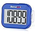 3D Pedometer for Walking, Simple Step Counter for Walking with Removable Clip and Lanyard, Accurate Pedometers for Steps, Step Tracker with Large Display for Men Women and Kids (Blue)