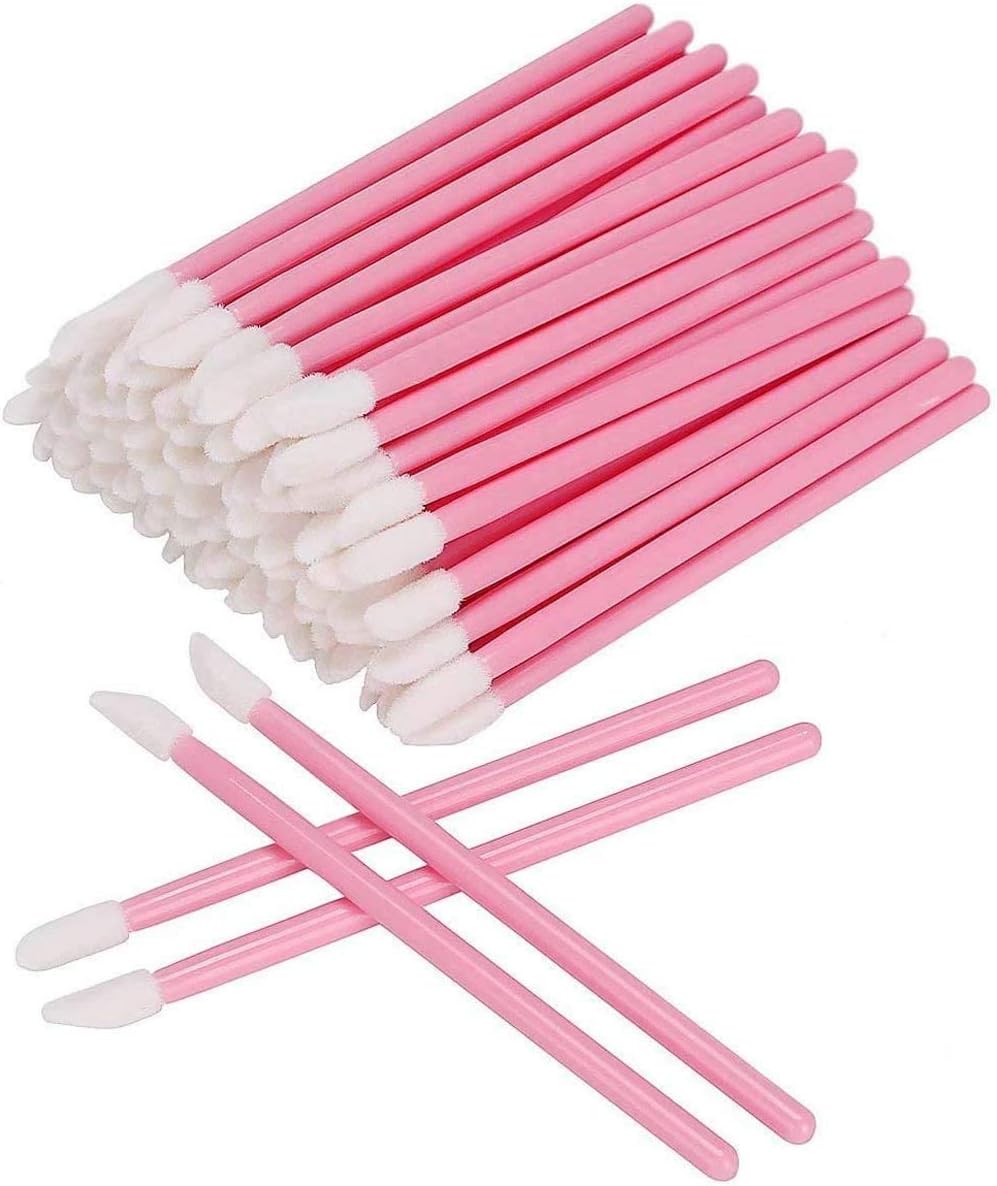 100 pcs Disposable Lip Brush Lip Gloss Applicators Lipstick Wands