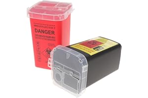 Gadpiparty 2pcs Sharps Container, Needle Disposal Box, for Needles Small Storage Holders for Tattoos Tool Waste Leak-Proof Sh