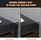 Zayejod 2M Grey Silicone Shower Threshold Water Barrier Floor Seal Strip 2.5cm view 5