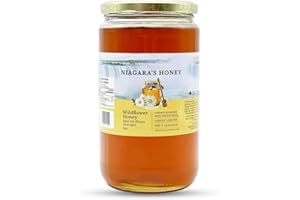 Niagara's Wildflower Honey | 1 Kg | Unpasteurized Honey & 100% Pure Canadian Honey | Local Golden Unpasteurized | Sweet & Del