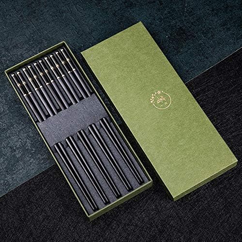 箸 黄金の万里の長城合金ギフト箸 携帯用食器セット 環境 ノンスリップ アウトレットセール 特集 高耐熱性 27cm 10ペア Size サイズ2 再利用可能な