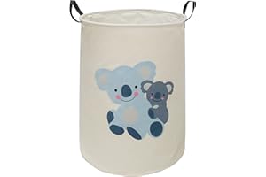 HUAYEE Koala Design Laundry Hamper Storage Basket Fabric Material Water-proof Organization Basket Storage Bin for Home Clothes Toys,Office Books (Blue koala)