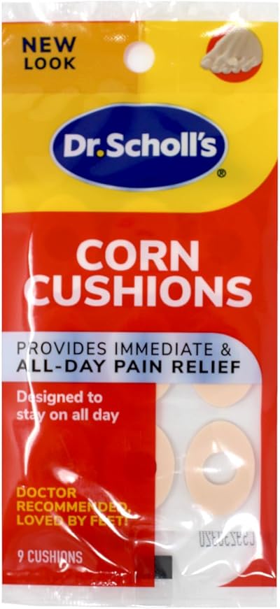 Scholl Corn Cushions Foam Pads for Corns Calluses Bunions Sore Spots 9 Pack