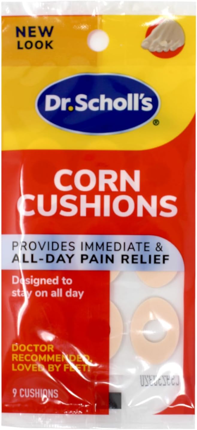 Scholl Corn Cushions Foam Pads for Corns Calluses Bunions Sore Spots 9 Pack