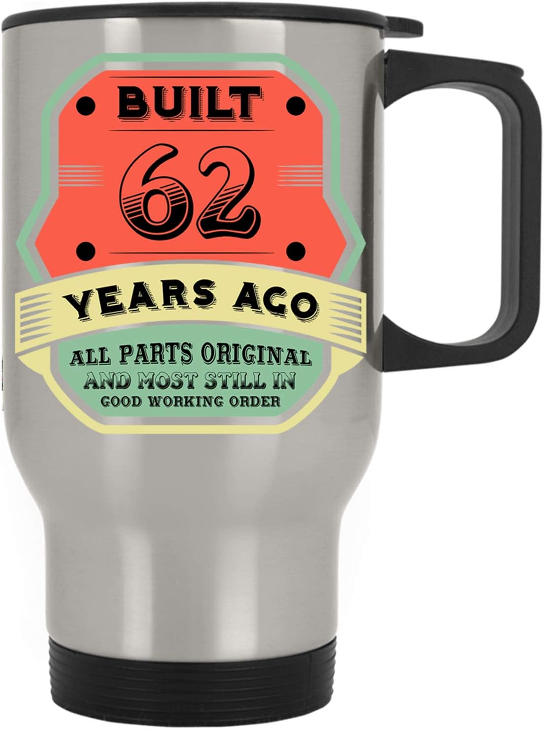 誕生日プレゼントアイデア 62歳 ジョーク トラベルマグ 1 Silver シルバー