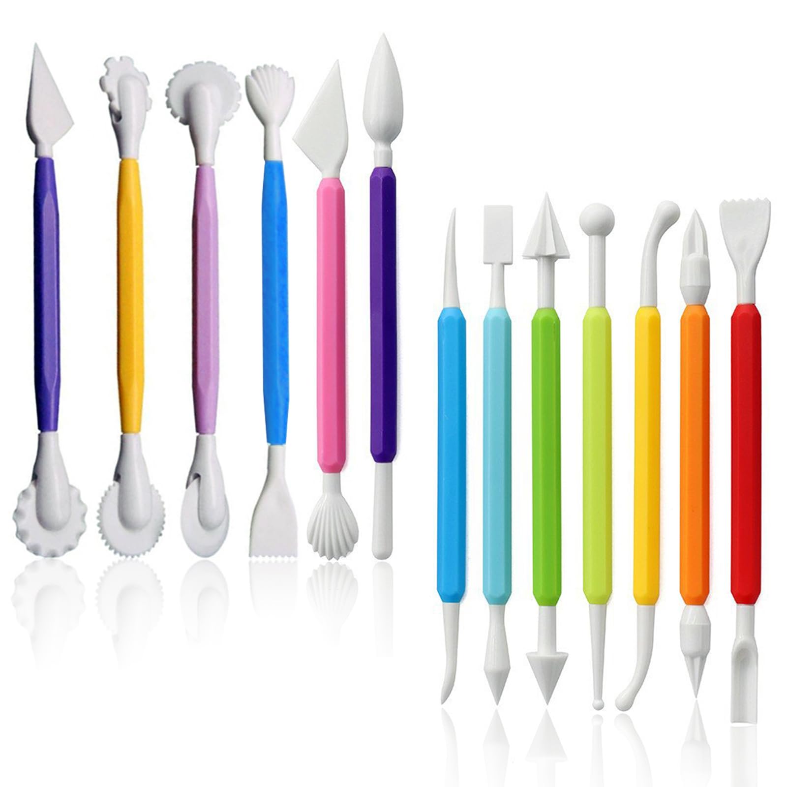 13 Pcs Fondant Tools, Cake Decorating Tools Icing Sugar Clay Tool Sculpting Cake Modelling Tools Sugarcraft Sculpture Model DIY Tool Baking Accessories