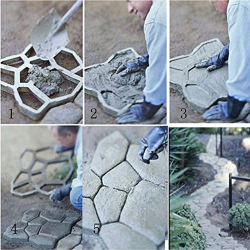 CJGQ Plastic Walking Path Maker Mold Garden DIY Lawn Concrete Path Paving