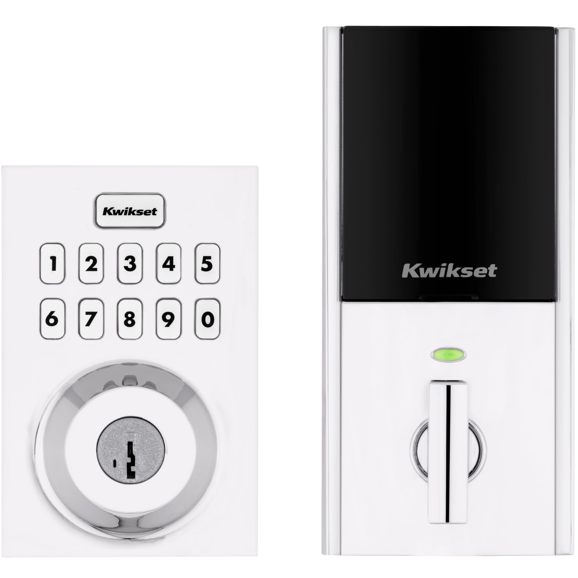 Photo 1 of Kwikset HomeConnect 620 Z-Wave Long Range Enabled Keypad Smart Lock Convenient Keyless Entry, Customizable User Codes, Ring Alarm Compatible, Hub Required, Sold Separately Polished Chrome Contemporary