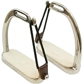 Coronet Fillies Peacock Safety Stirrup Irons with Pad, 4 1/2
