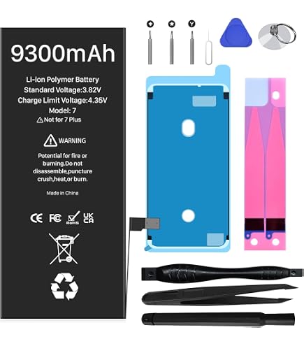 Batterie 6500mAh Pour IPhone 7 - Haute Capacité Avec Kit Outils Complet - Modèles A1660 A1778 A1779
