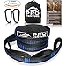 Pro Venture Hammock Straps and 2 Carabiners, 30+2 Loops, 1200lbs Breaking Strength (500lbs Rated) | 100% Non-Stretch, Lightweight, Portable Camping - Quick, Easy Setup | Heavy Duty + Tree Friendly