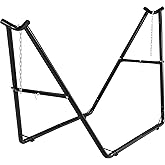 Homgava Universal 2-Person Hammock Stand, 660LBS Capacity,Black | Heavy Duty Steel Hammock Stand, Fits 9.6-14ft Hammocks, Indoor and Outdoor Universal Hammock Stands