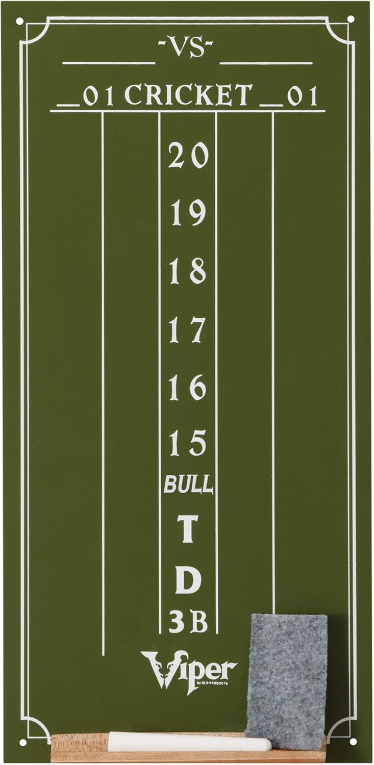 Viper Chalk Scoreboard: Cricket and 01 Dart Games, Green, 15.5" H x 8" W : Dart Equipment : Sports & Outdoors