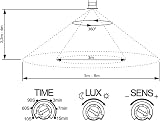 SEBSON PIR Sensor Ceiling 360° Flush Mount Infrared Motion Detector LED 3-8m view 5