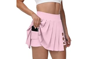Skirts for Women Fashion Y2K Mini Skirt Casual Pleated Short Pleated Cheer Dress Casual Gym Workout Short with Pocket