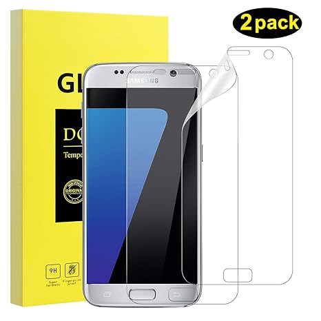 [2 Stück] Schutzfolie für Galaxy S7, [Blasenfreie] [Anti-Kratzer] [volle Abdeckung] [Ultra-Klar] Klar HD Displayschutzfolie W