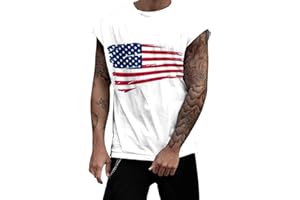 GENERIC Mens American Flag Tank Tops 4th of July Patriotic Shirts Independence Day USA Workout Tee Summer Sleeveless T-Shirt