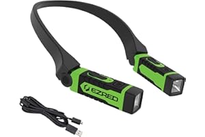 EZRED Anywear Rechargeable Neck Light for Hands-Free Lighting - NK15-GR Green, Perfect Light for Mechanics, Camping, Hunting, DIY Projects, Reading