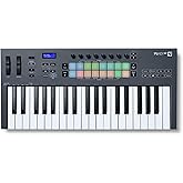 Novation FLkey 37 USB MIDI Controller Keyboard | USB-C, 37 Full-Size Keys, 16 Pads, 8 Encoders, Pitch/Mod Wheels, Scale Mode, Chord Modes, 5-Pin MIDI, FL Studio