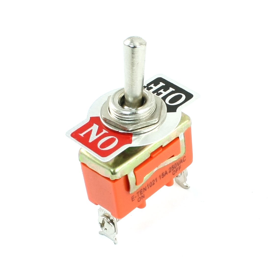 Panel Mounted ON/OFF SPST 2 Position Self Locking Toggle Switch