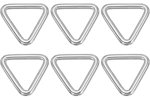 PATIKIL Metal Triangle Rings, Stainless Steel Triangle Ring Welded Solid Dee Rings DIY Accessories for Belts Sewing