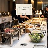 HOHIYA 12 Pcs Table Number Holder Stands 12 Inch Stainless Steel Chrome Silver view 3