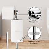Susswiff Stainless Steel Toilet Roll Holder with Toilet Brush Free Standing view 2