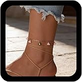 Andelaisi Boho Flower Dangle Ankle Bracelet Vintage Flower Tassel Chain Ankle Flowers Gemstone Ankle Bracelet Gold Natural stone Foot Chain Jewelry for Women