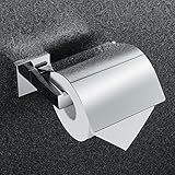 KES SUS 304 Stainless Steel Toilet Paper Roll Holder with Cover Wall Mount Polished Finish, A2571