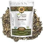 Organic Way Dried Burdock Root | Herbal Tea (Arctium lappa) Cut & Sifted - Organic & Kosher Certified | Raw, Vegan, Non GMO & Gluten Free | USDA Certified | Origin - Albania (1/4LBS / 4Oz)